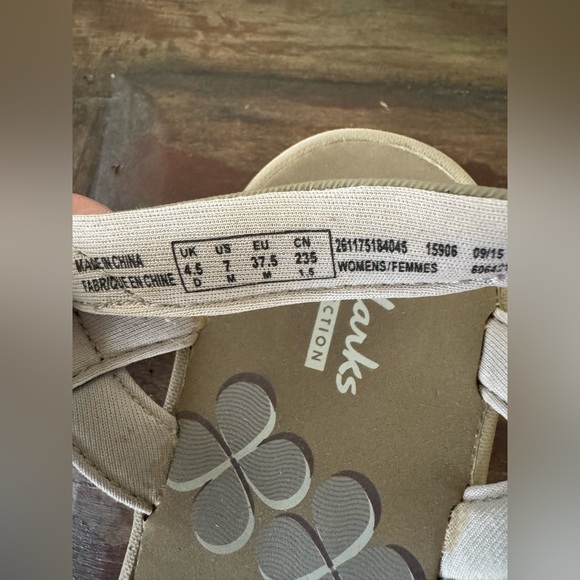 Clarks Tresca Trace gray adjustable straps hiking sandals women 7‎ - Picture 5 of 6